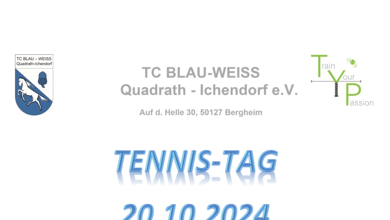 Kostenloser Tennistag im TC Blau-Weiss Quadrath-Ichendorf e.V.